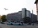 04 Day 08 --- An electric bus without rail  passing the hotel we stayed in Tallinn.JPG